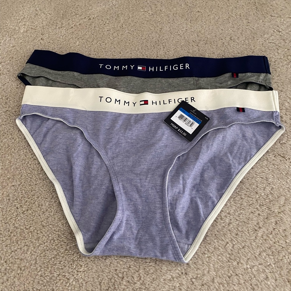 Tommy Hilfiger Blue and Gray Briefs Classic Comfort